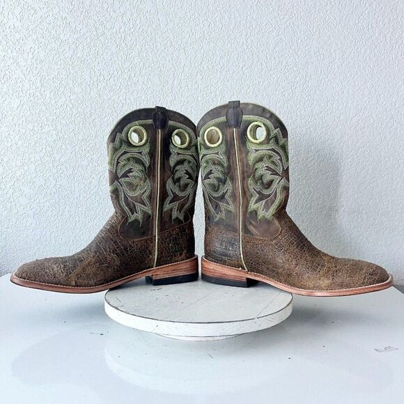 NEW Capitan CHEYENNE Mens Cowboy Boots 13D Western Square Toe Brown Leather sole - Picture 6 of 10